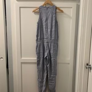 Theory Pants - Theory Lortan Jumpsuit Linen Blend Light Blue Theory Pants - Theory Lortan Jumpsuit Linen Blend Light Blue